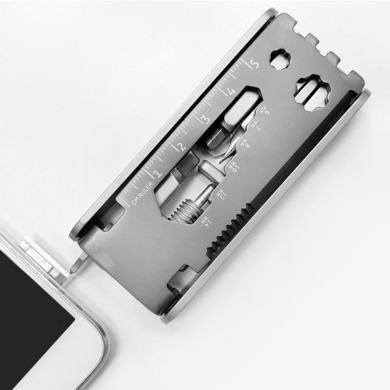 17-in-1 Multitool Stainless Steel 420 | Pliers, Blade, Screwdrivers & Bottle Opener | Compact Pocket Repair Tool 7