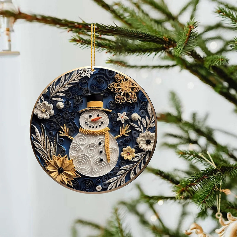 3D Christmas Ornament Acrylic | 3D Effect Pattern Design | Lightweight Festive Tree and Table Decoration for Holiday Décor 6
