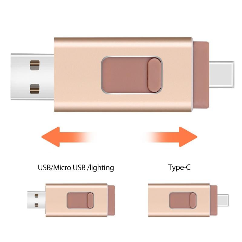 4-in-1 USB Flash Drive | USB 3.0 High Speed Interface, Metal Shell | Multiple Capacities from 8GB to 128GB for PC and Laptop 8