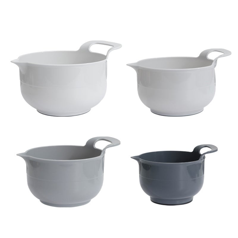 Nesting Mixing Bowl Set Plastic Stackable Graduated with Pour Spouts 14