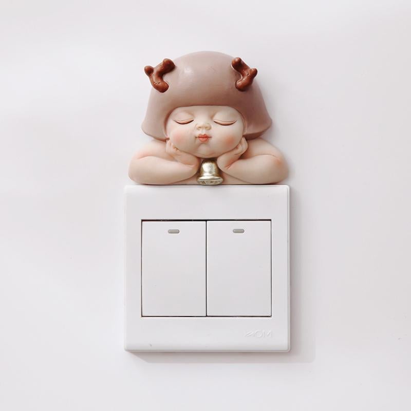 3D Resin Switch Sticker | Lifelike Cow Goat Deer Unicorn Design | Removable Reusable Wall and Window Decor No Residue 2