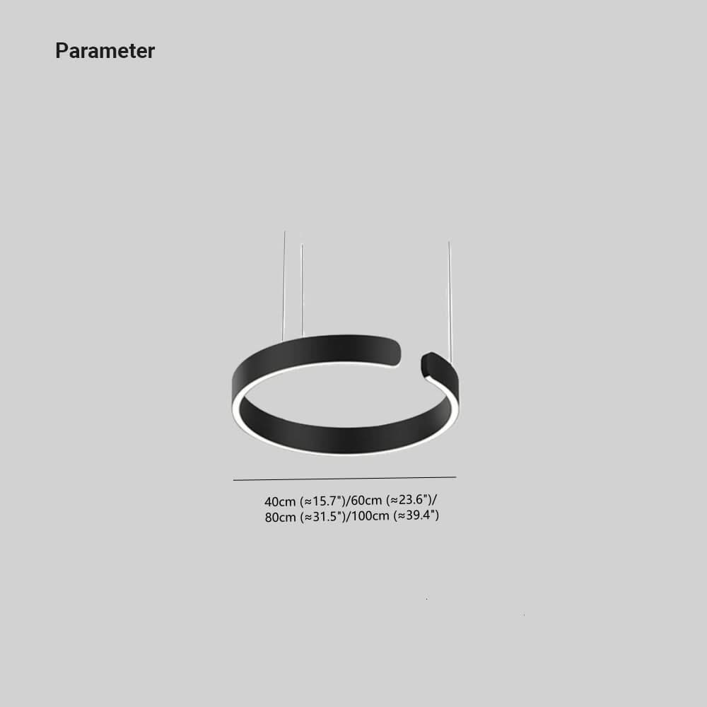 Round LED Ceiling Light Metal Acrylic | 3 Light Tones Dimmable Adjustable Height | Minimalist Living Room Lighting 5