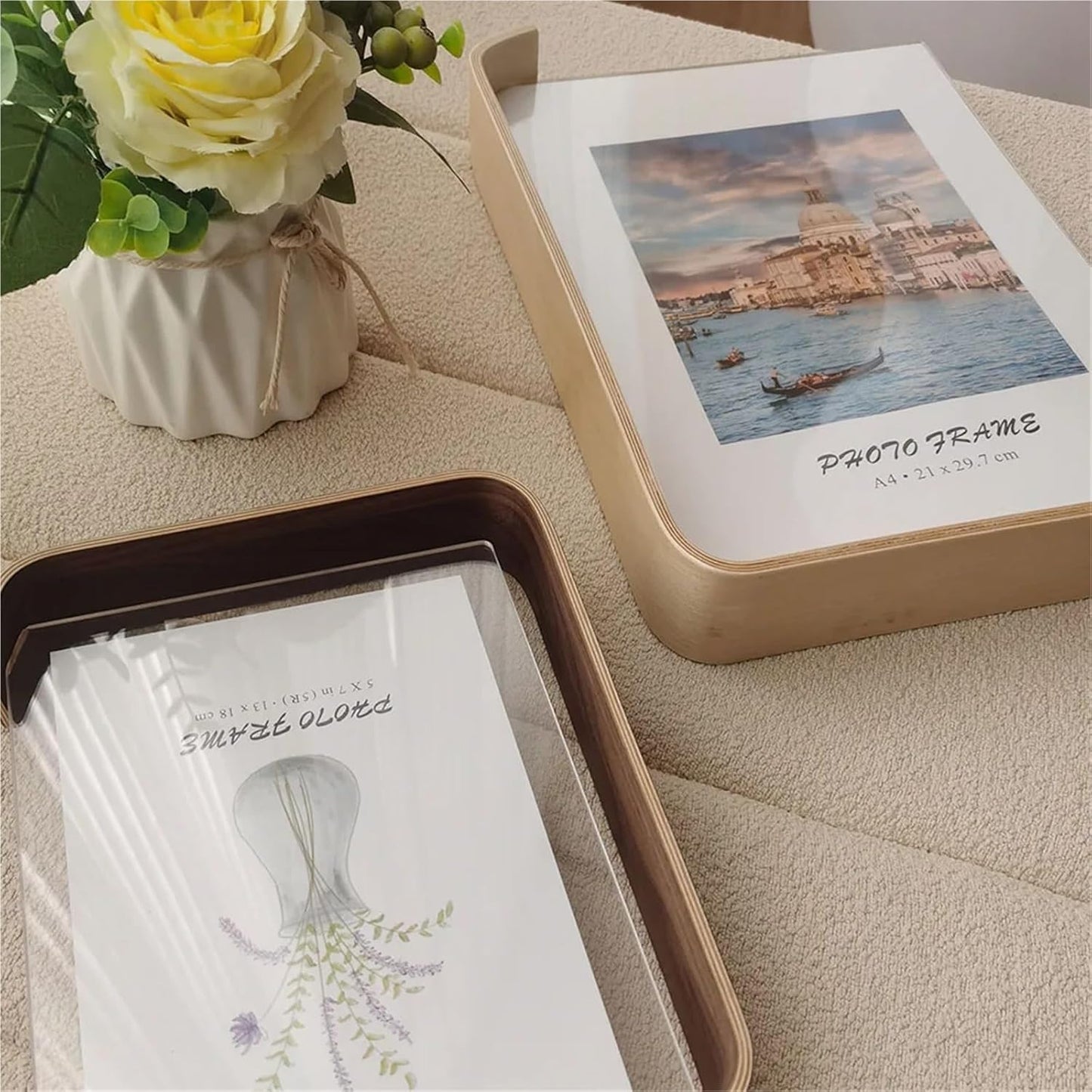 FrameDouble | Acrylic Wood Photo Frame - Double-Sided Display