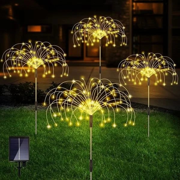 Solar Firework String Lights | 90 LEDs, Dual Lighting Modes | IP65 Weatherproof, Solar-Powered Garden Lighting 9