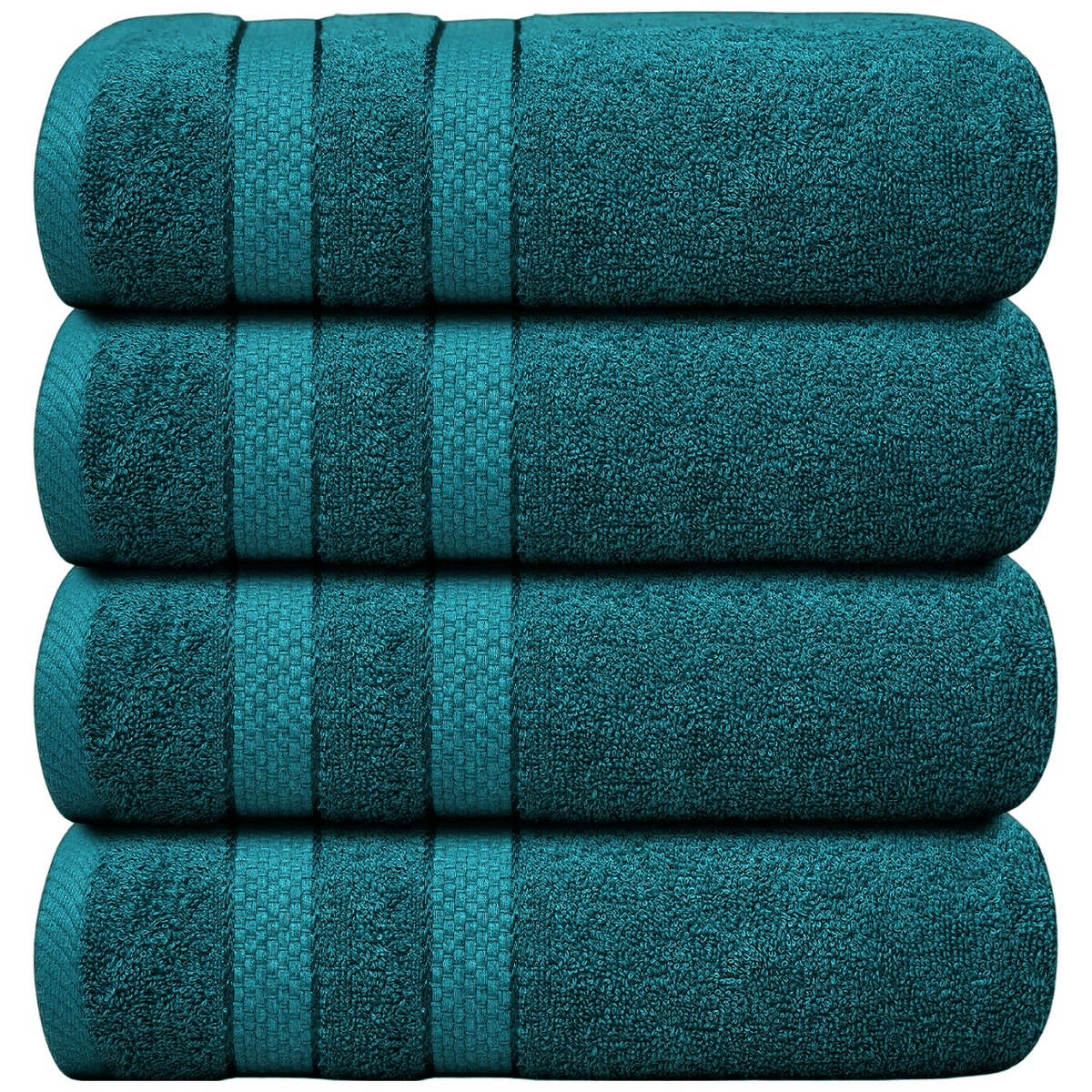 Jumbo Bath Towel Set, 4-Piece | Solid Colour, 12 Shade Options | Quick-Dry, Machine Washable, Coordinated Bathroom Set 19