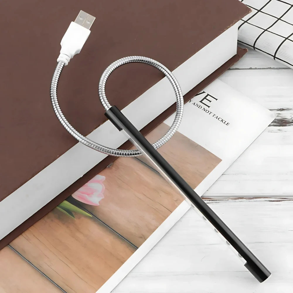 Flexible USB LED Lamp | Bendable Gooseneck Arm, 14 W LED | Warm & Cool White Light for Desks, Reading, Travel, Emergencies 5