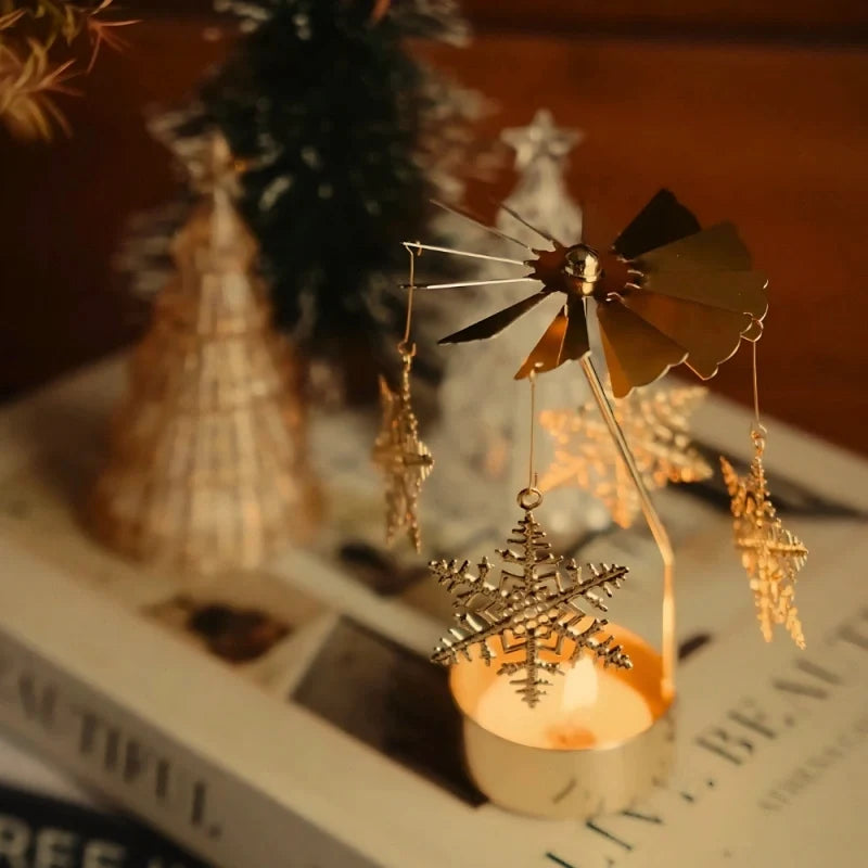Candle Carousel Alloy Spinner 16.5 x 8 x 5 cm | Fawn, Fairy, Angel, Unicorn Styles | Heat-Powered Rotating Display 9