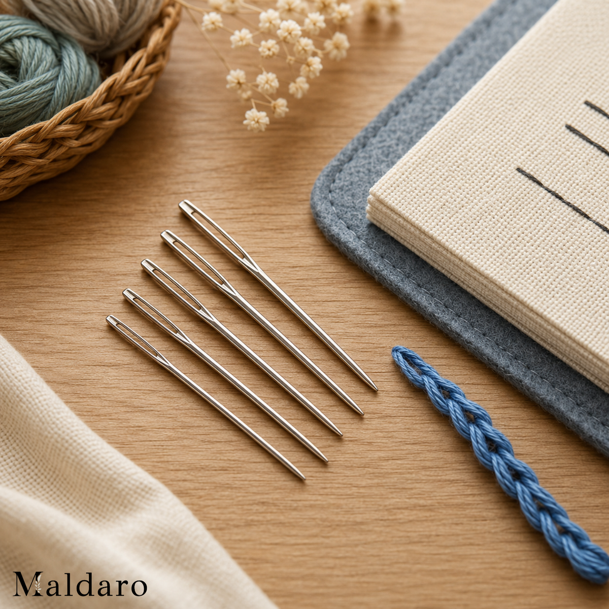 Embroidery Stitch Guide Set | 106 Stitch Patterns with Removable Linen Pages | 86-Piece Kit with Bamboo Frame and Needles 7