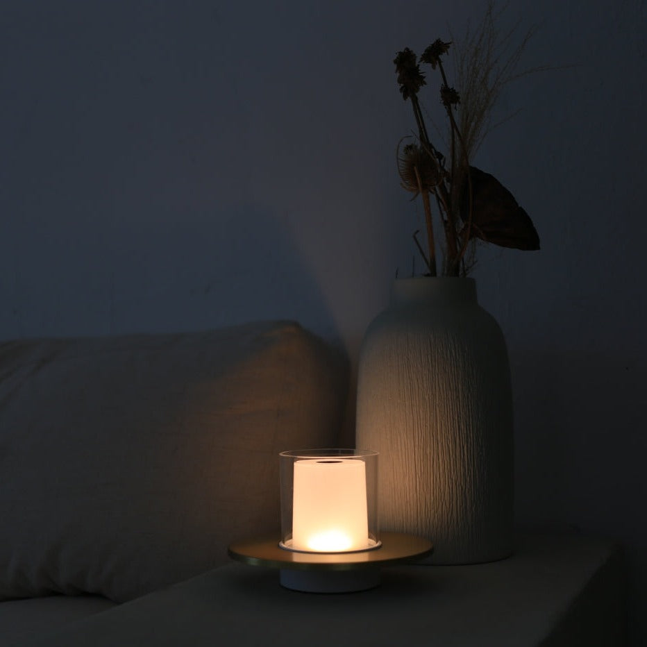 Candle Lamp Steel 16 x 10 cm | Gesture-Control Dimming | Cordless Rechargeable, Gold or Silver, 10-18 Hour Battery 7