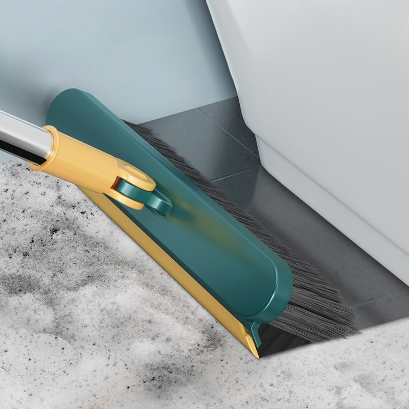 2 in 1 Floor Scrub Brush | PP Bristle and Rubber Scraper Combo | Detachable Head, Hanging Hole, Non-Slip Handle 7