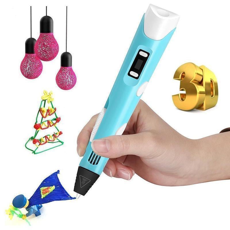 3D Printing Pen for Kids and Adults | Adjustable Speed and Temperature | Includes 5 m PLA Filament and LCD Display 3