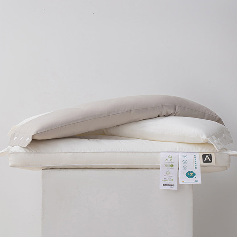 Cervical Neck Support Pillow | Dual-Zone Contour Design with Adjustable Height | Antibacterial Washable Cotton Cover 8