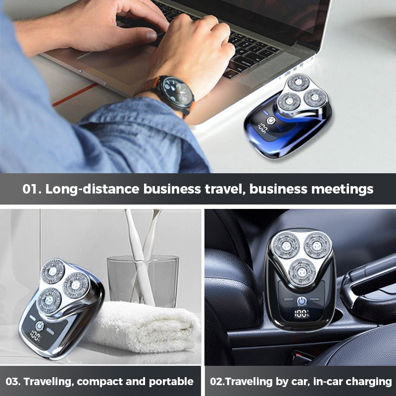 3-in-1 Electric Shaver | Waterproof Dry & Wet Shaving, Portable Travel Design | USB-C Rechargeable, Self-Sharpening Blades 13