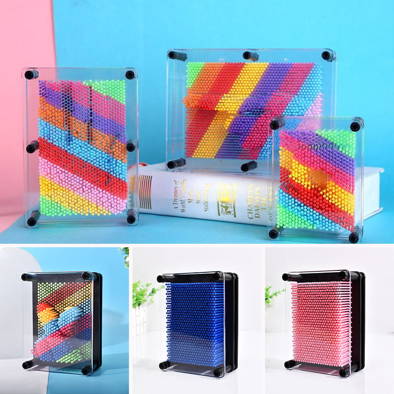 3D Pin Art Toy Plastic Board | Imprints Hands, Faces & Objects into 3D Shapes | Reusable Desk Decompression Toy 12