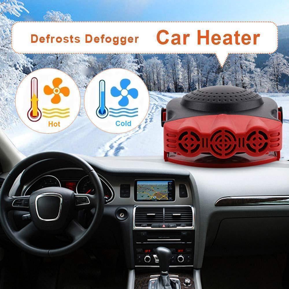 Portable Car Heater 150 W | 12 V Cigarette Lighter Plug-In Defroster and Defogger | Heat or Cool with 180 Degree Rotary Mount 12