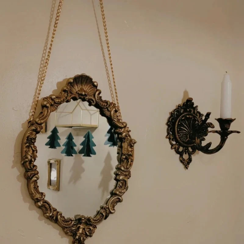 Wrought Iron Candle Sconce 18.5 x 18.5 x 13 cm | Ornate Scrollwork Wall Design | Holds Taper Candles & Doubles as Hook 10