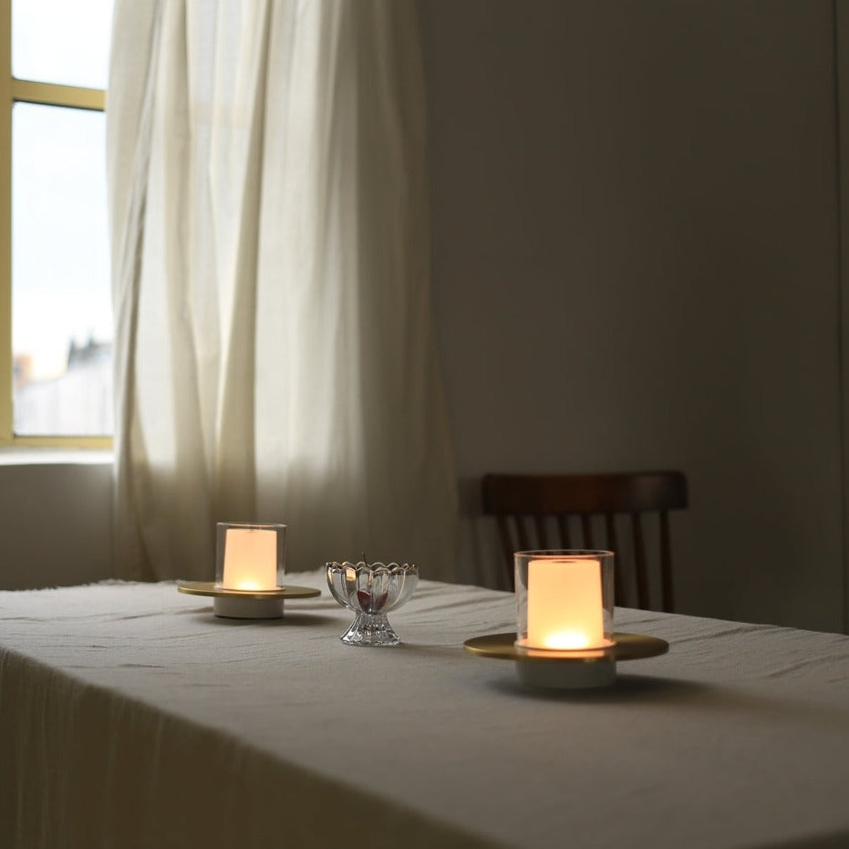 Candle Lamp Steel 16 x 10 cm | Gesture-Control Dimming | Cordless Rechargeable, Gold or Silver, 10-18 Hour Battery 8