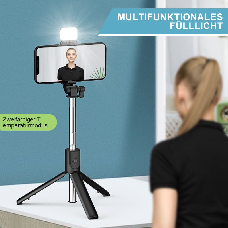 Selfie Stick Tripod Bluetooth Extendable Stainless Steel with Fill Light 3