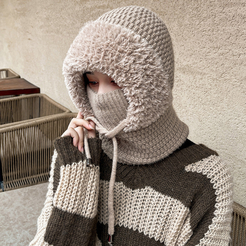 Heat Protection Balaclava 3-in-1 Fleece Lined Stretch Knit with Neck Warmer 8
