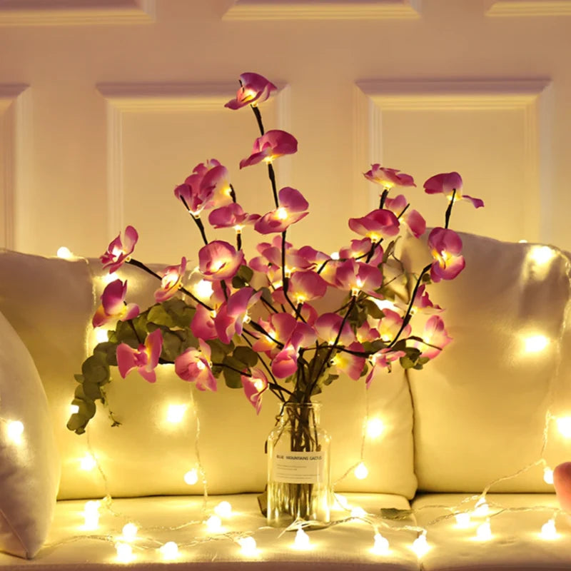 LED Branch Lights Plastic | Bendable Twigs, 20 LEDs, Battery-Powered | Flexible Décor Lighting for Home or Office 12