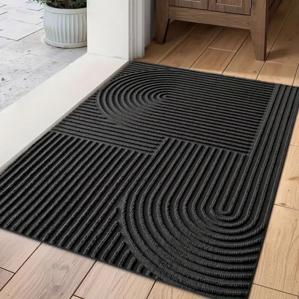 Absorbent And Washable Mat | Ribbed Arch Pattern Doormat