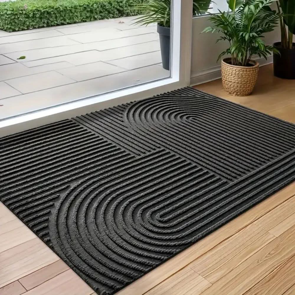Absorbent And Washable Mat | Ribbed Arch Pattern Doormat