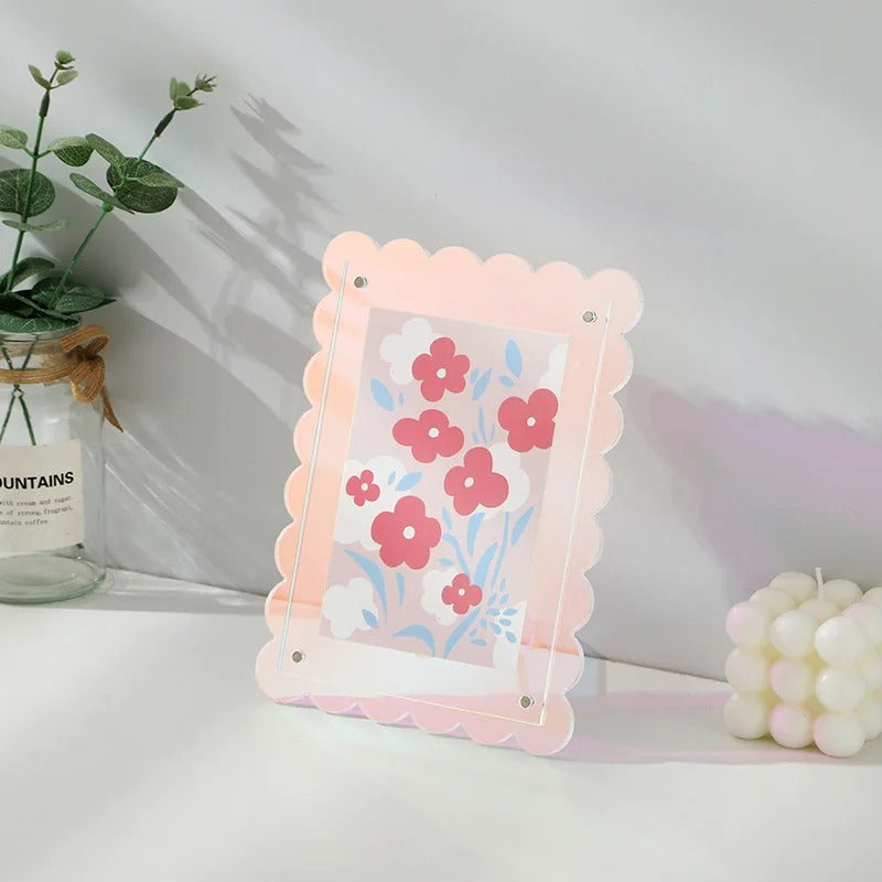 Acrylic Photo Frame 20x15 cm (7.9 × 5.9 in) - Vibrant Color Border for Stylish Display