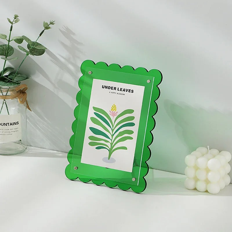Acrylic Photo Frame 20x15 cm (7.9 × 5.9 in) - Vibrant Color Border for Stylish Display