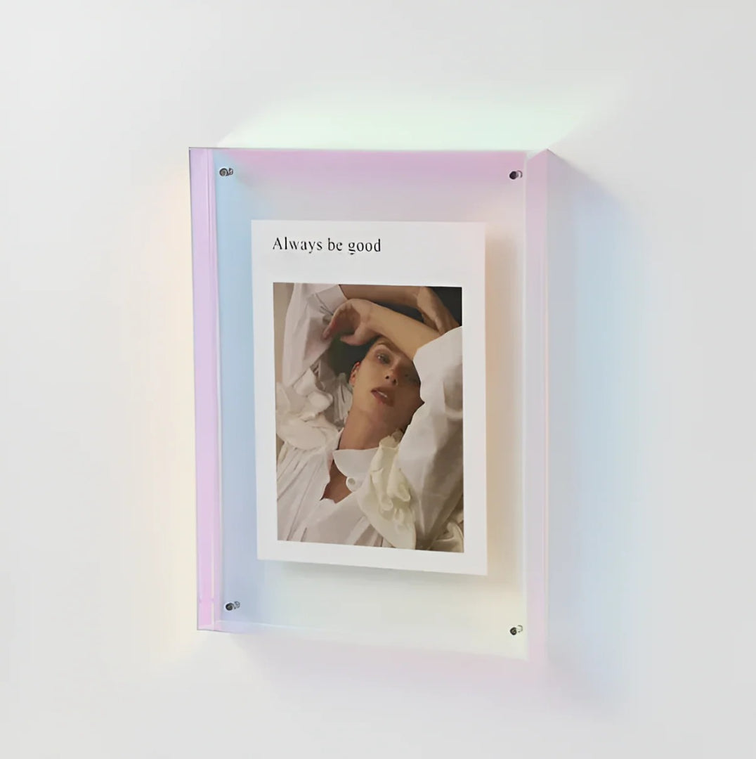 Acrylic Photo Frame | Colourful Transparent Desk Display