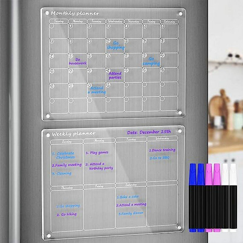 Acrylic Magnetic Fridge Calendar 4