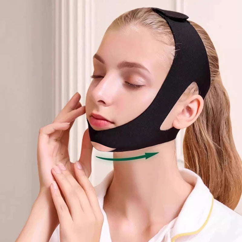 Adjustable Chin Strap Headband, Honeycomb Hexagonal Design, Breathable, Black / Pink