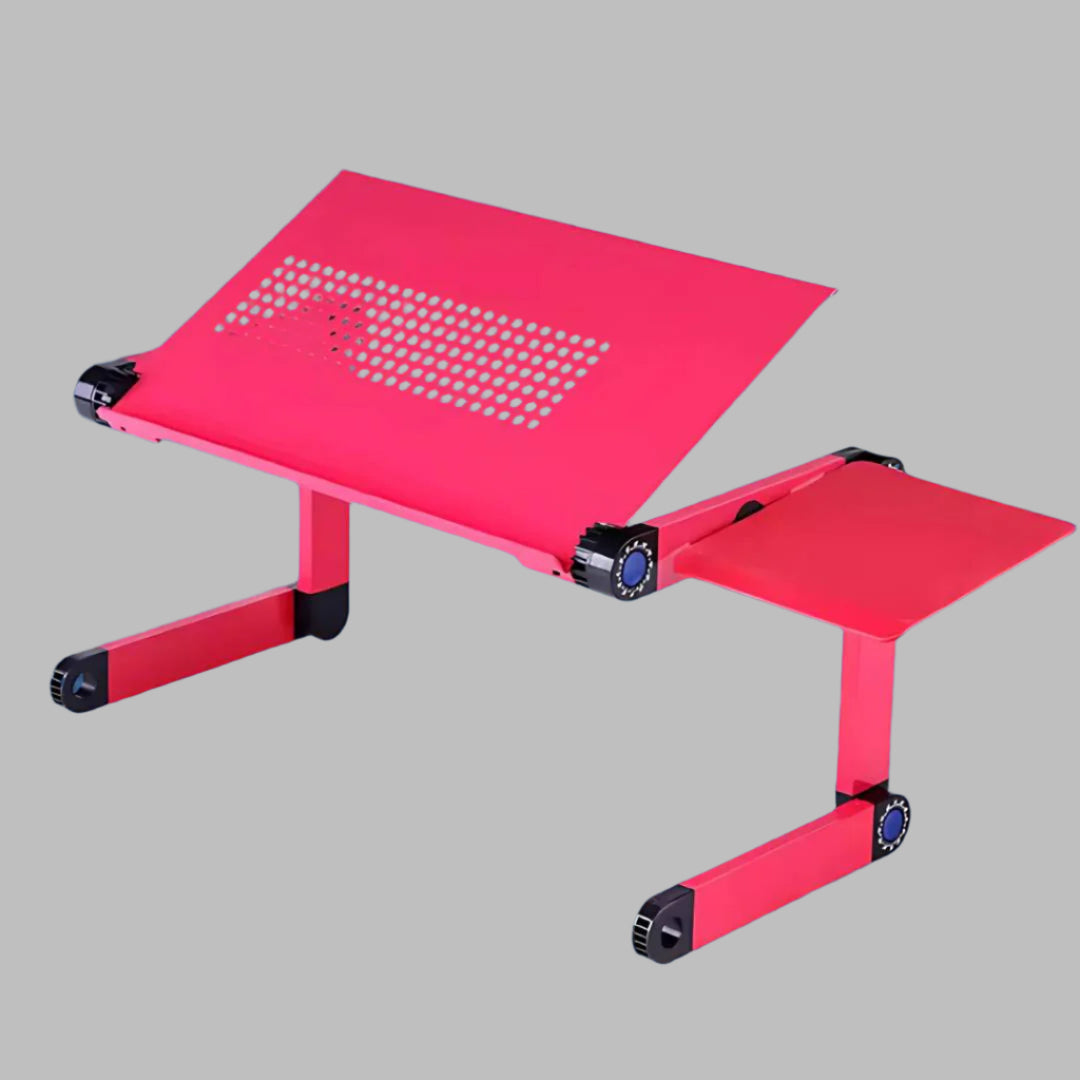 Adjustable Laptop Stand Aluminium Alloy | Cooling Vents & Foldable Design | Height & Angle Control for Desk, Bed, Sofa