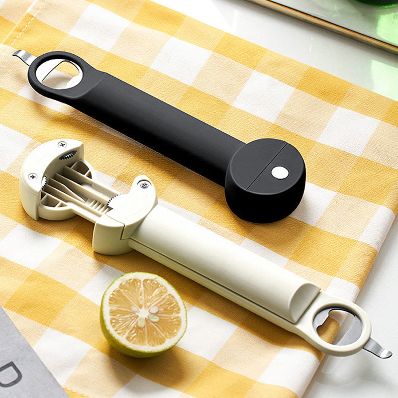 Adjustable Stainless Steel Jar and Bottle Opener | Fits Lids 2.5 to 9.5 cm | Serrated Grip Prevents Hand Strain