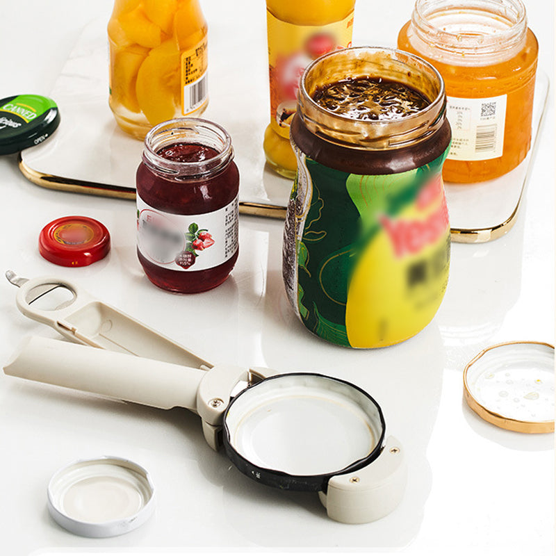 Adjustable Stainless Steel Jar and Bottle Opener | Fits Lids 2.5 to 9.5 cm | Serrated Grip Prevents Hand Strain