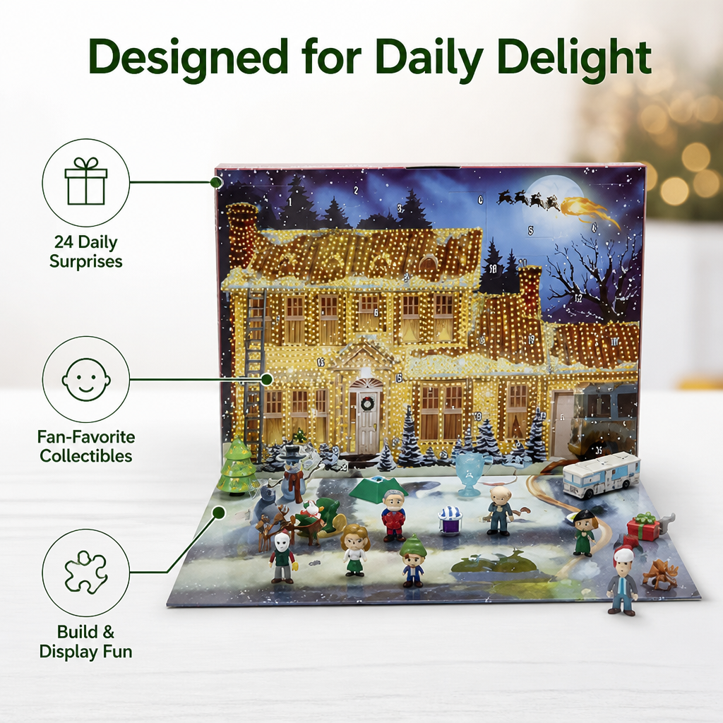 Advent Countdown Calendar 24 Doors | Collectible Festive Figures | Daily Holiday Surprises for the Whole Family