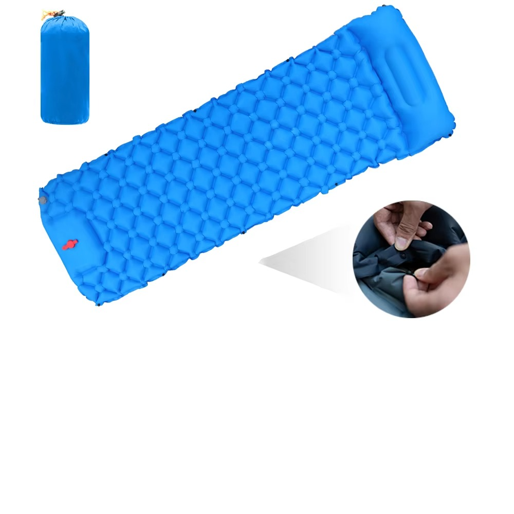 AdventureGear | Self Inflating Camping Sleeping Pad with Built-In Pillow - Lightweight Design