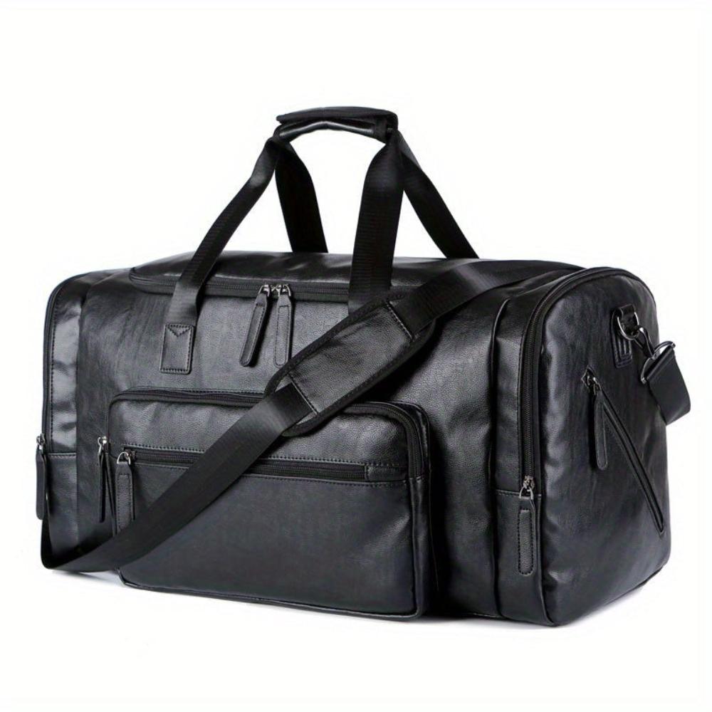 Aiden | Vegan Leather Duffle Bag – Large Capacity & Adjustable Strap