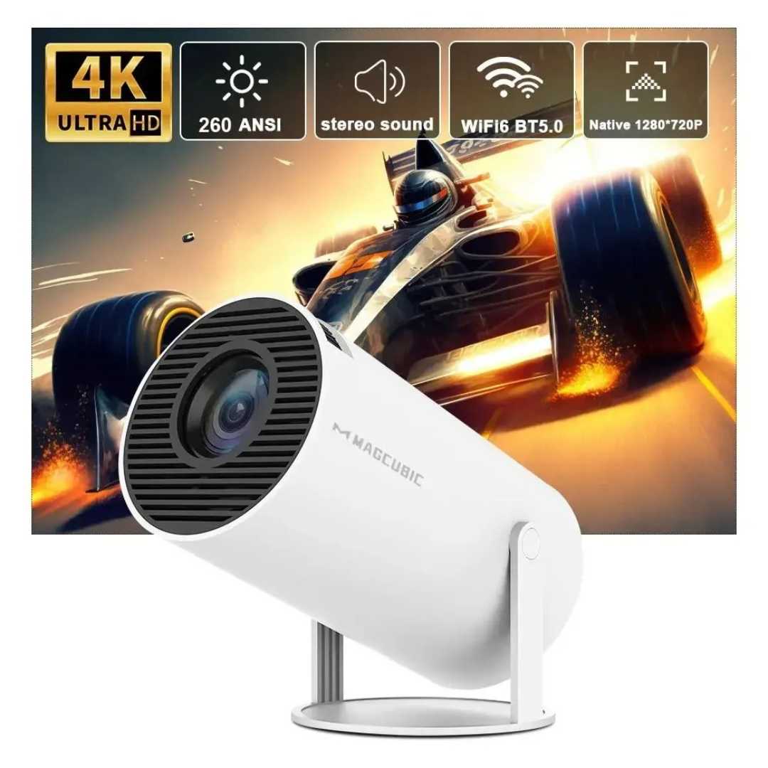 Android 11 Projector with Dual Wifi6 | 8000 Lumens, Auto Keystone Correction | Supports 4K Input, 200-Inch Screen