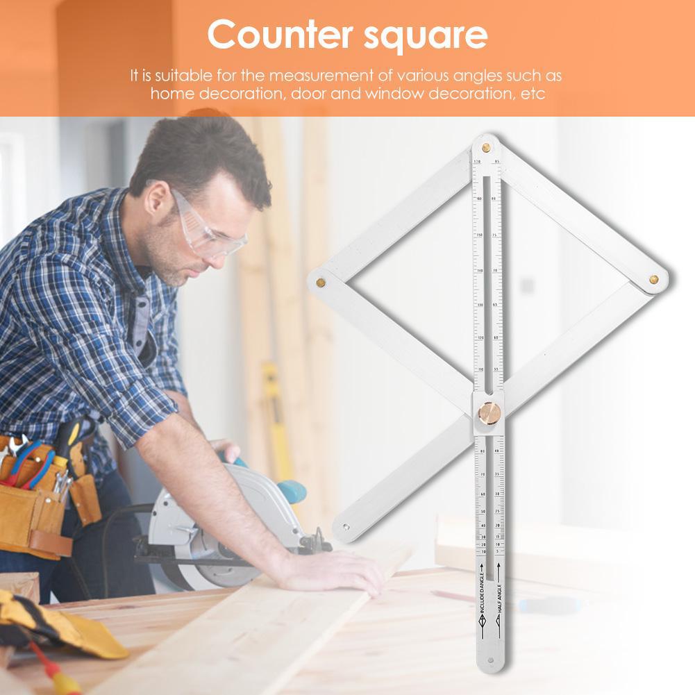 Angle Finder Ruler Aluminium | Measures 10-170 Degrees, Locks Instantly | Accurate Mitre Cuts for Wood, Tile, Stone