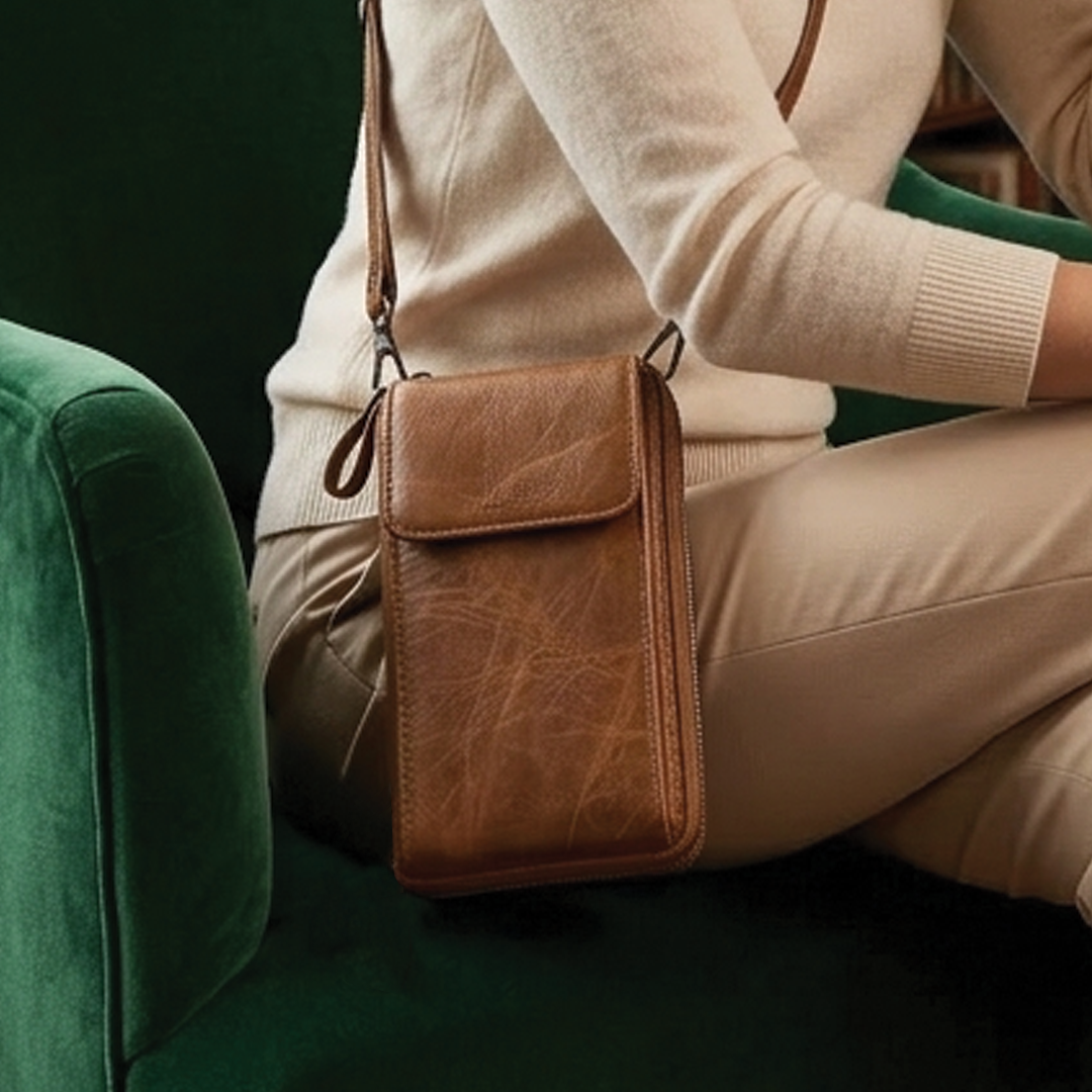 Ann | Vegan Leather Crossbody Bag – Adjustable Strap Design