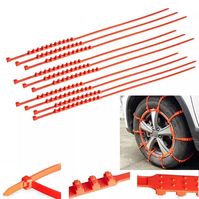 Anti-Skid Tyre Chains TPU | Fits Tyre Widths 195-295mm | Flexible, Cold-Resistant to -35C for Snow, Mud and Ice