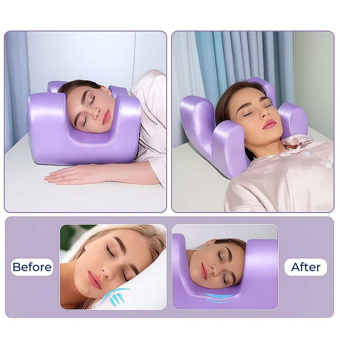 Anti-Wrinkle Beauty Pillow for Side & Back Sleepers | Cooling Memory Foam | Reduces Sleep Lines & Shoulder Pain
