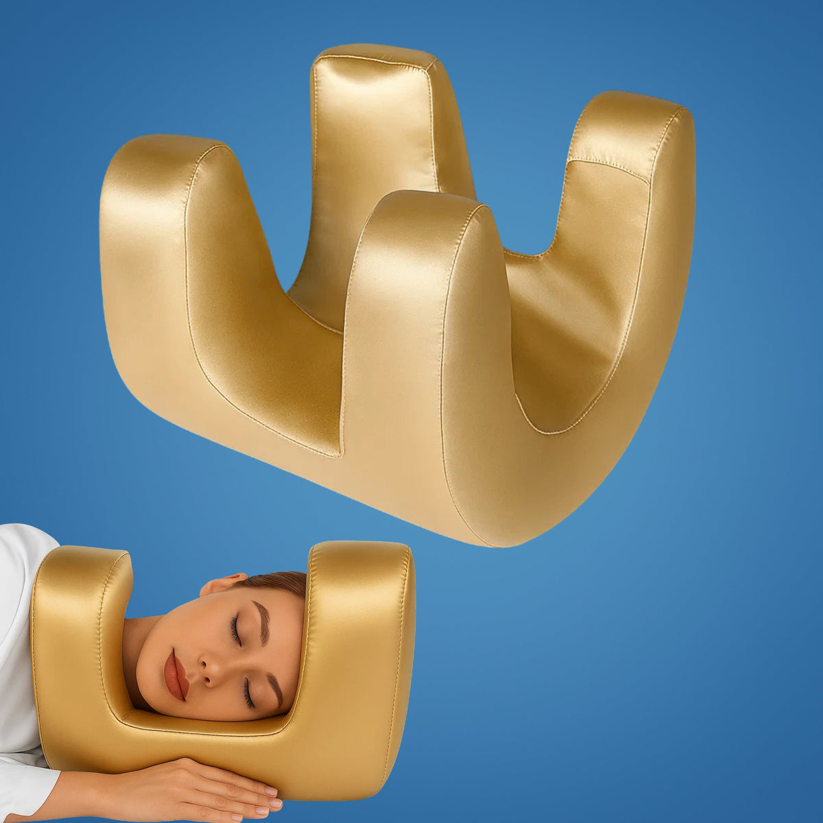 Anti-Wrinkle Beauty Pillow for Side & Back Sleepers | Cooling Memory Foam | Reduces Sleep Lines & Shoulder Pain