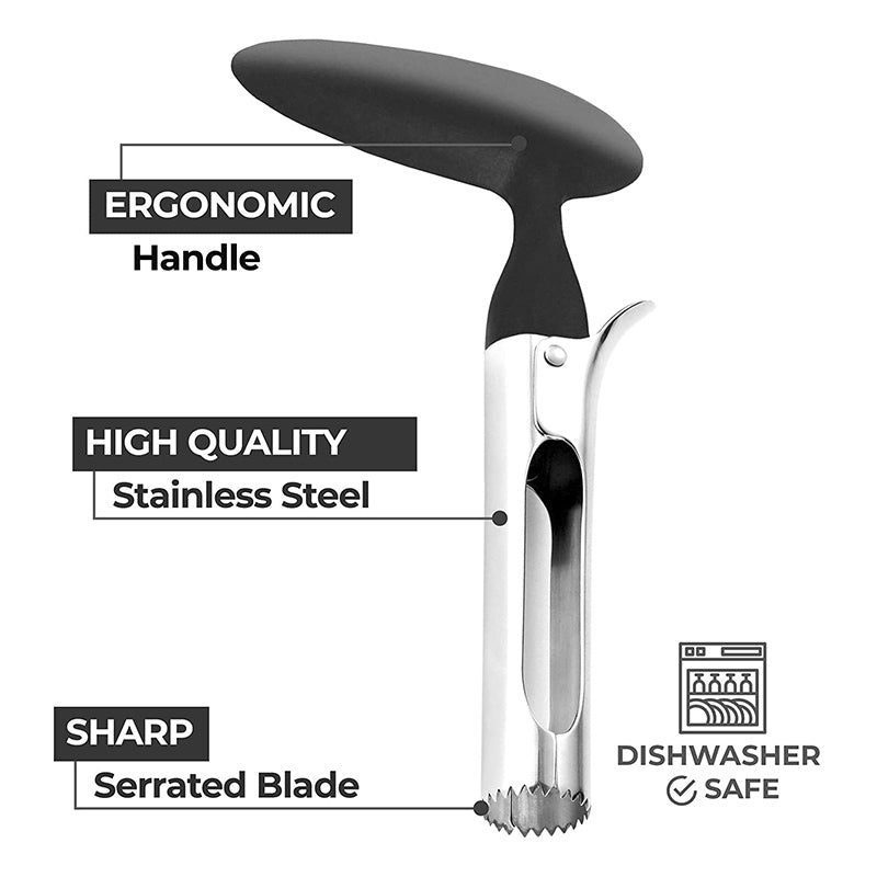 Apple Corer Tool Stainless Steel | Serrated Blade with Ergonomic Handle | Removes Fruit Cores Quickly and Cleanly