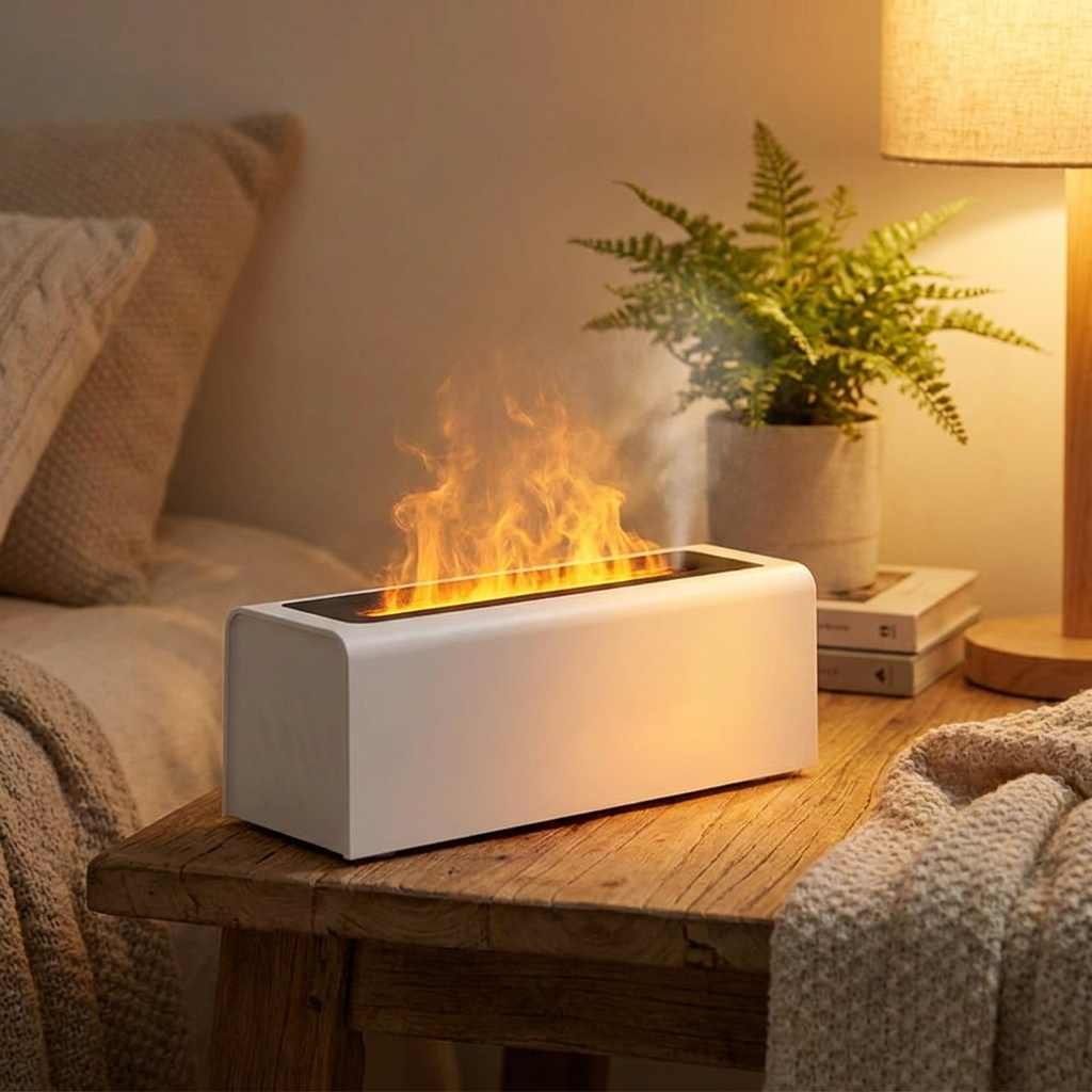 Aroma Diffuser | Flame Effect Mist, Twin Top Outlets