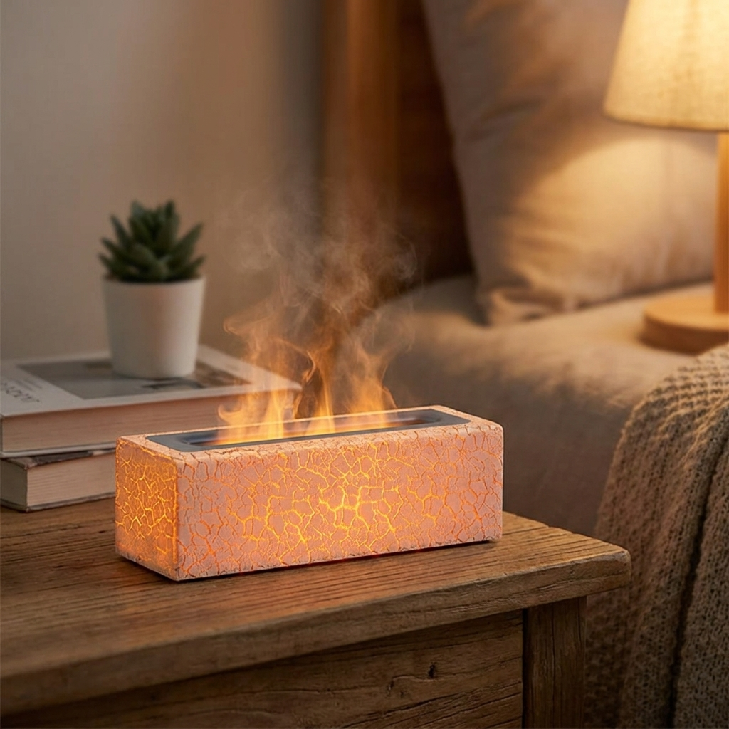 Aroma Diffuser | Flame Effect Mist, Twin Top Outlets