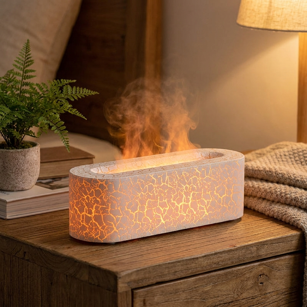 Aroma Diffuser | Flame Effect Mist, Twin Top Outlets