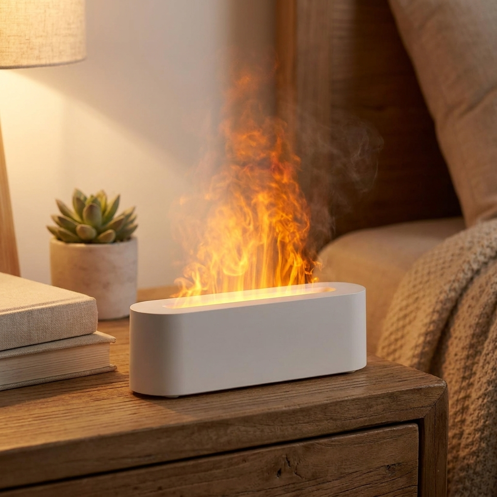 Aroma Diffuser | Flame Effect Mist, Twin Top Outlets