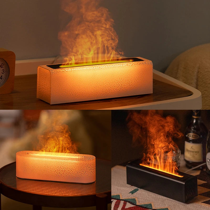 Aroma Diffuser | Flame Effect Mist, Twin Top Outlets
