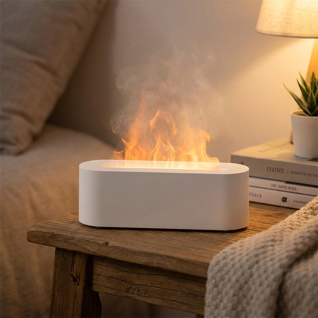 Aroma Diffuser | Flame Effect Mist, Twin Top Outlets